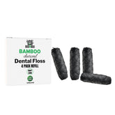 BOONBOO Charcoal Woven Dental Floss Refill – 4 pieces in packaging