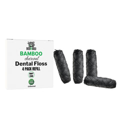 BOONBOO Charcoal Woven Dental Floss Refill – 4 pieces in packaging