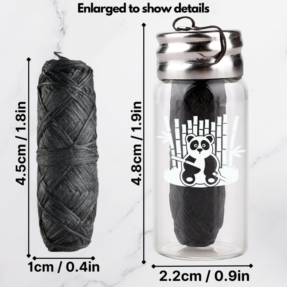 Wax-coated bamboo charcoal woven floss illustration