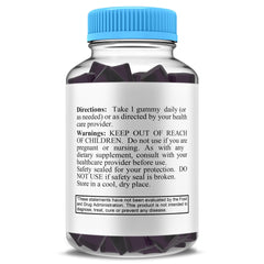 Ingredient panel and nutrition facts for Boost TRT gummies