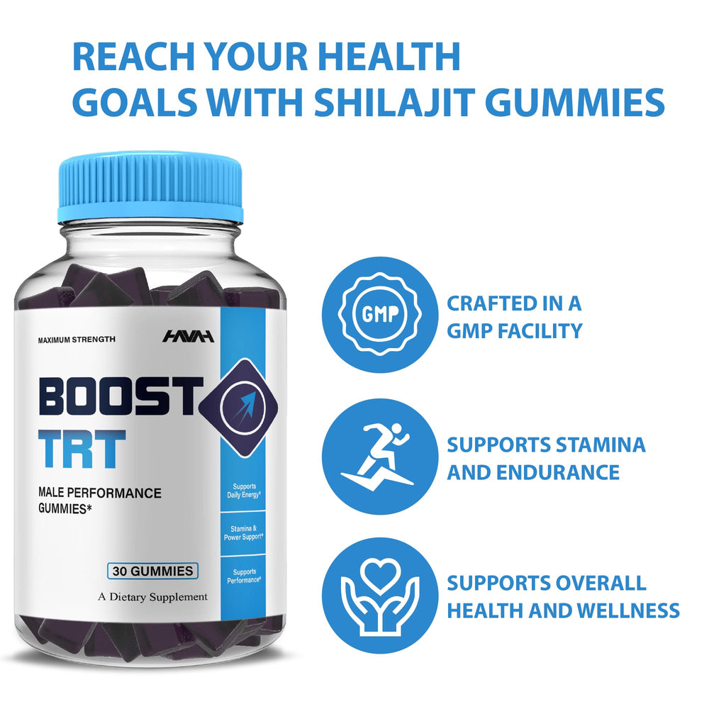 Back view of Boost TRT Maximum Strength Gummies bottle