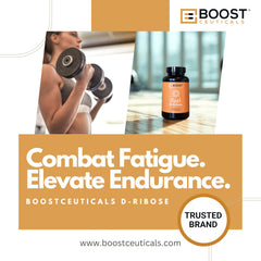 Athlete using BoostCeuticals D-Ribose for post-workout recovery support.