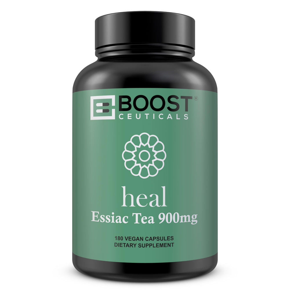 BoostCeuticals Essiac Tea 180 Vegan Capsules bottle label