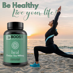 Eight-herb Essiac blend illustration with capsules