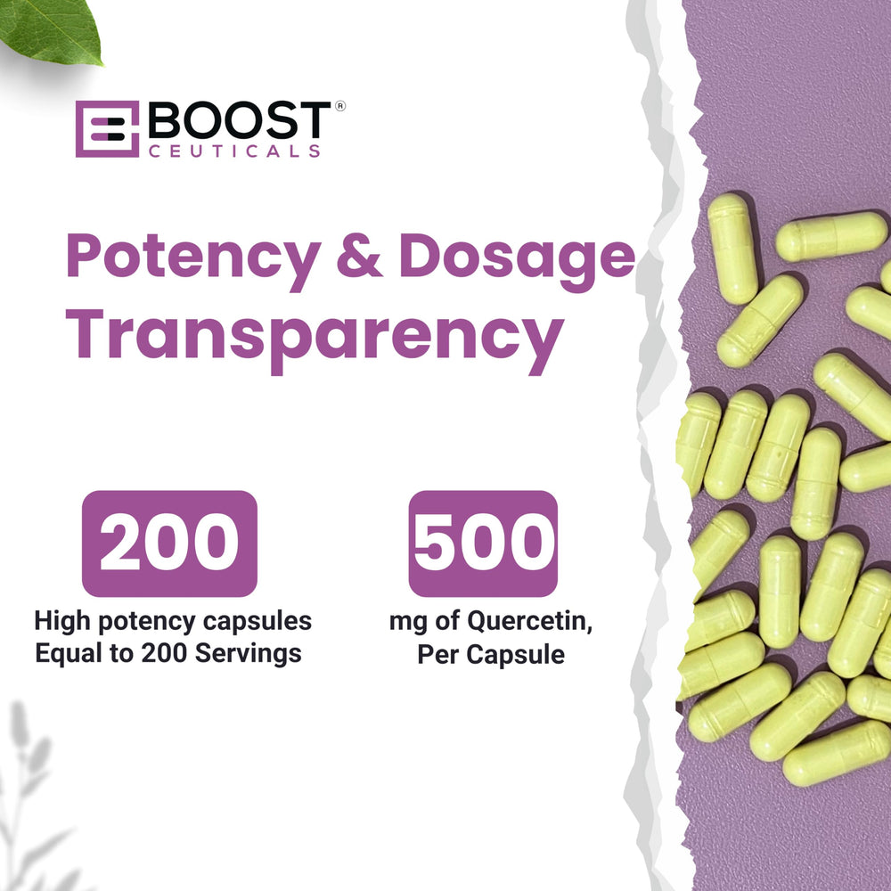 Front view of BoostCeuticals Quercetin bottle showing label