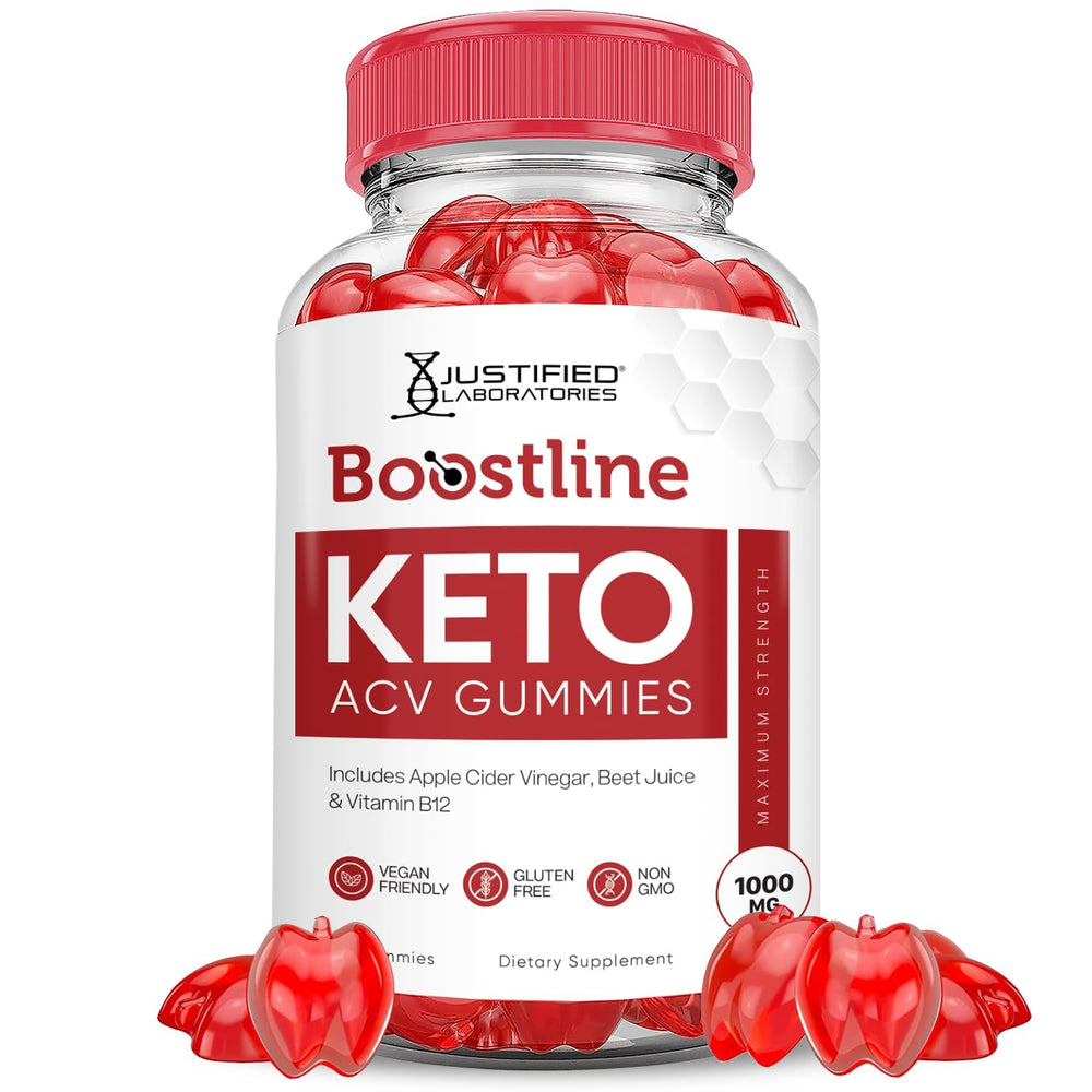 Justified Laboratories Boostline Keto ACV Gummies bottle on white background