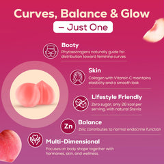 Inner balance and outer beauty focus with gummies glow
