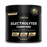 Born CRNVR Carnivore Electrolytes powder bottle promotes clean hydration for carnivore diets.