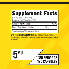 Boron citrate as the active ingredient