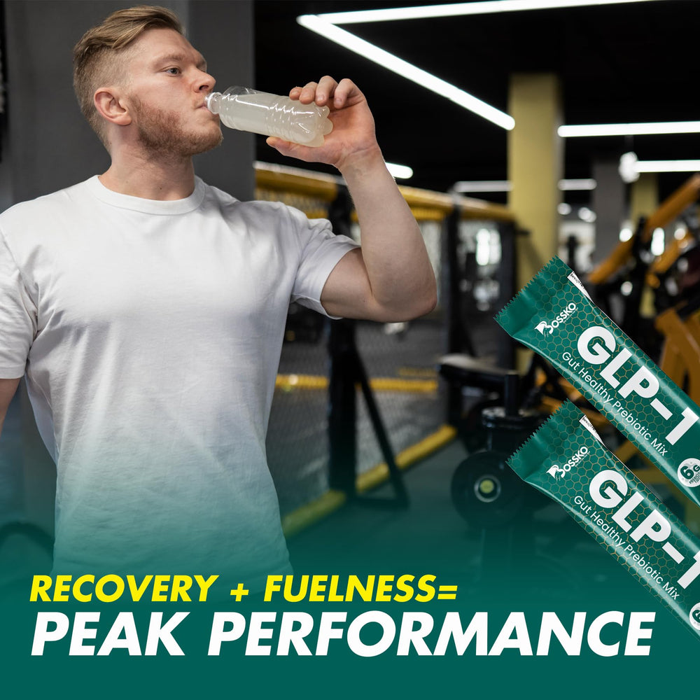 Bossko GLP-1 kitchen setup showing quick preparation for a mindful drink.