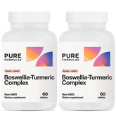 Front view of PureFormulas Boswellia Turmeric Complex bottle