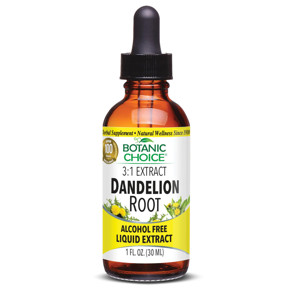 Botanic Choice Dandelion Root Alcohol-Free Liquid Extract bottle for liver health