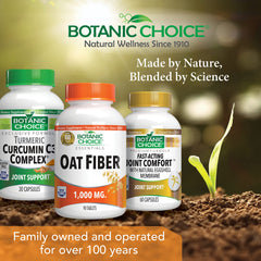 Pack of 2 Botanic Choice Oat Fiber dietary supplement bottles