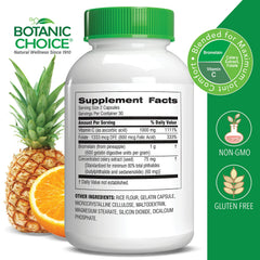 Botanic Choice Uric Acid Complex bottle back label