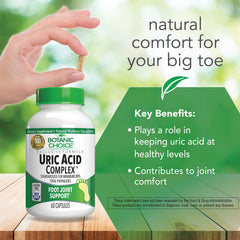 Uric Acid Complex capsules on white background