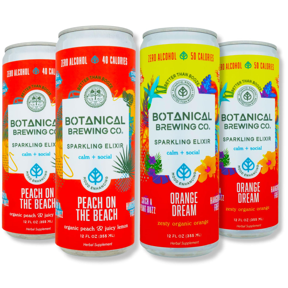 Hero image of Botanical Brewing Peach & Orange Mix Duo 12 oz cans