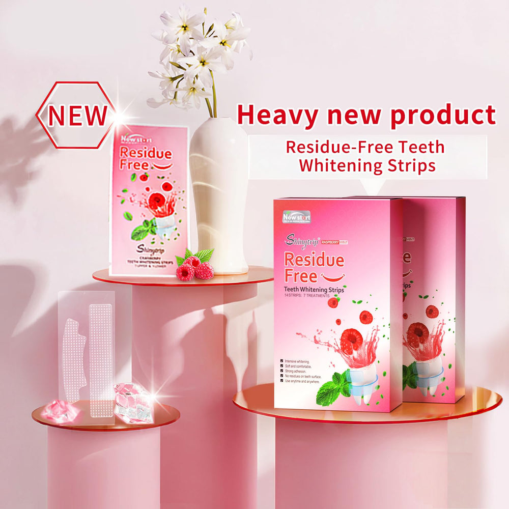 Whitening strips remove stains from coffee, tea, and red wine