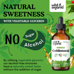 Bottle highlighting 84-day supply of goldenseal tincture