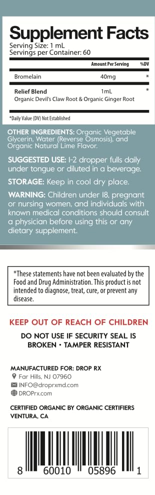 Bottle label showing USA-made product