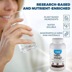 Bottle label for One Planet Nutrition Nano Shilajit 120 servings