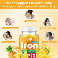 Two bottles of iron gummies in a 2-pack