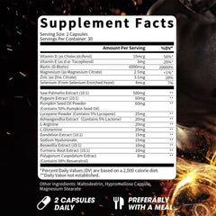 60-count bottle packaging of Saw Palmetto for Men