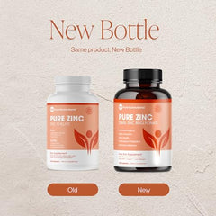 Bottle of zinc supplement 120 capsules