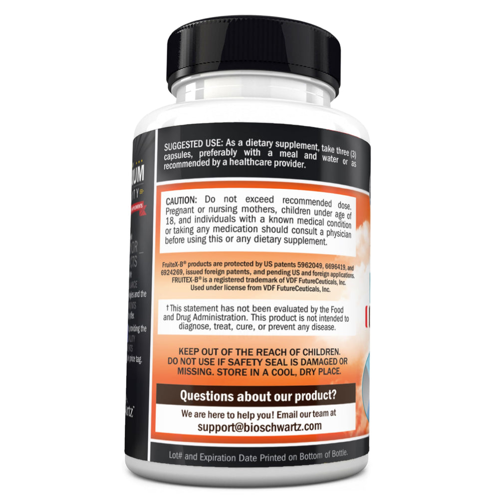 Bottle with label and ingredients for glucosamine chondroitin MSM supplement