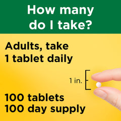 Bottle with Nature Made B6 100 mg tablets