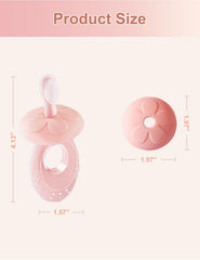 Back of toothbrush head doubles as tongue cleaner