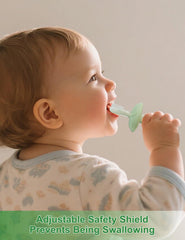 Non-slip grip handle for a comfortable baby toothbrush