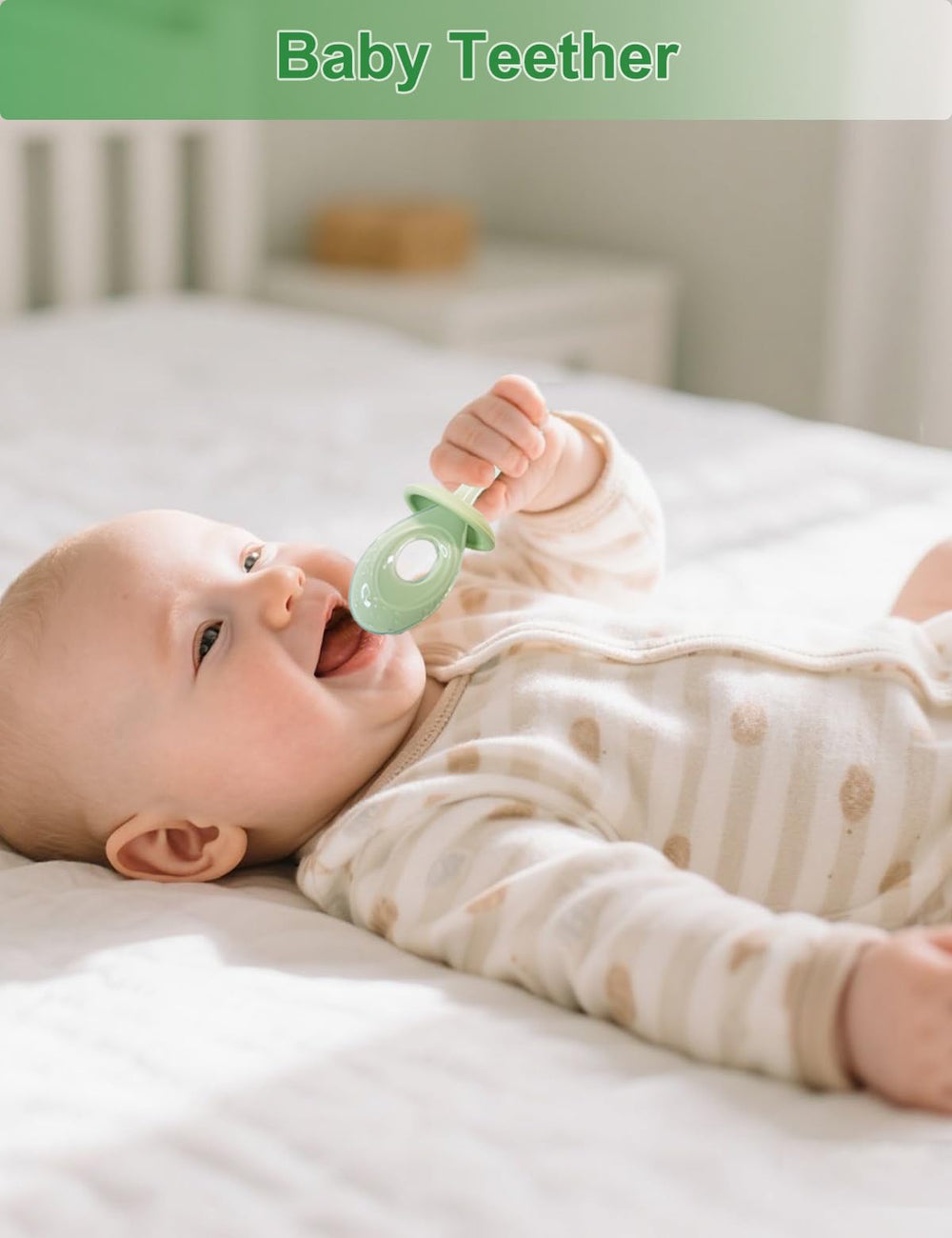 Adjustable safety shield on BOVELLA baby toothbrush