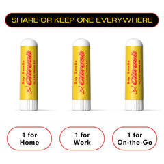 3-pack of Boy Smells Citrus Sniffer Nasal Sticks arranged together