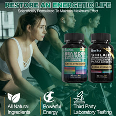 Healthy lifestyle with sea moss supplement