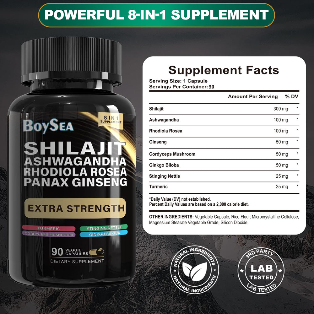 Two-bottle Boysea Shilajit & Sea Moss bundle