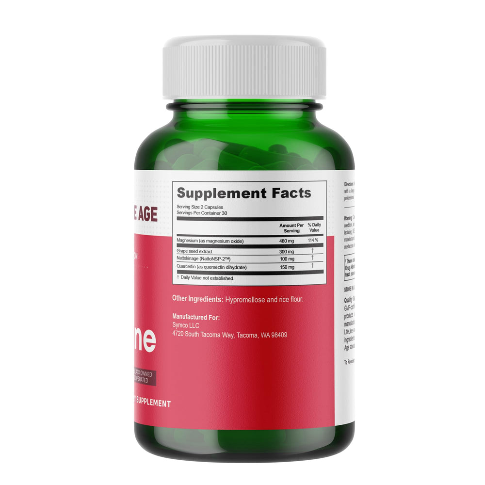BP Lifeline Capsules back label with ingredients