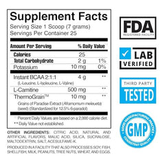 BCAA Shredded being mixed in a glass of water