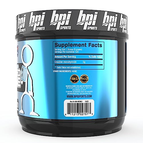 Unflavored creatine powder in scoop
