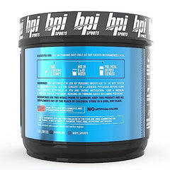 Serving scoop with creatine powder and glass of water