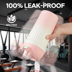 Double-wall insulated BPA-free pink shaker bottle