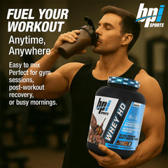 BPI Sports Whey HD tub back panel shows clean ingredients and protein quality