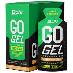 BARE PERFORMANCE NUTRITION envase frontal y sobres mostrando marca y beneficio energético