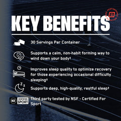 Ingredients panel for BPN Peak Sleep Gummy Berry