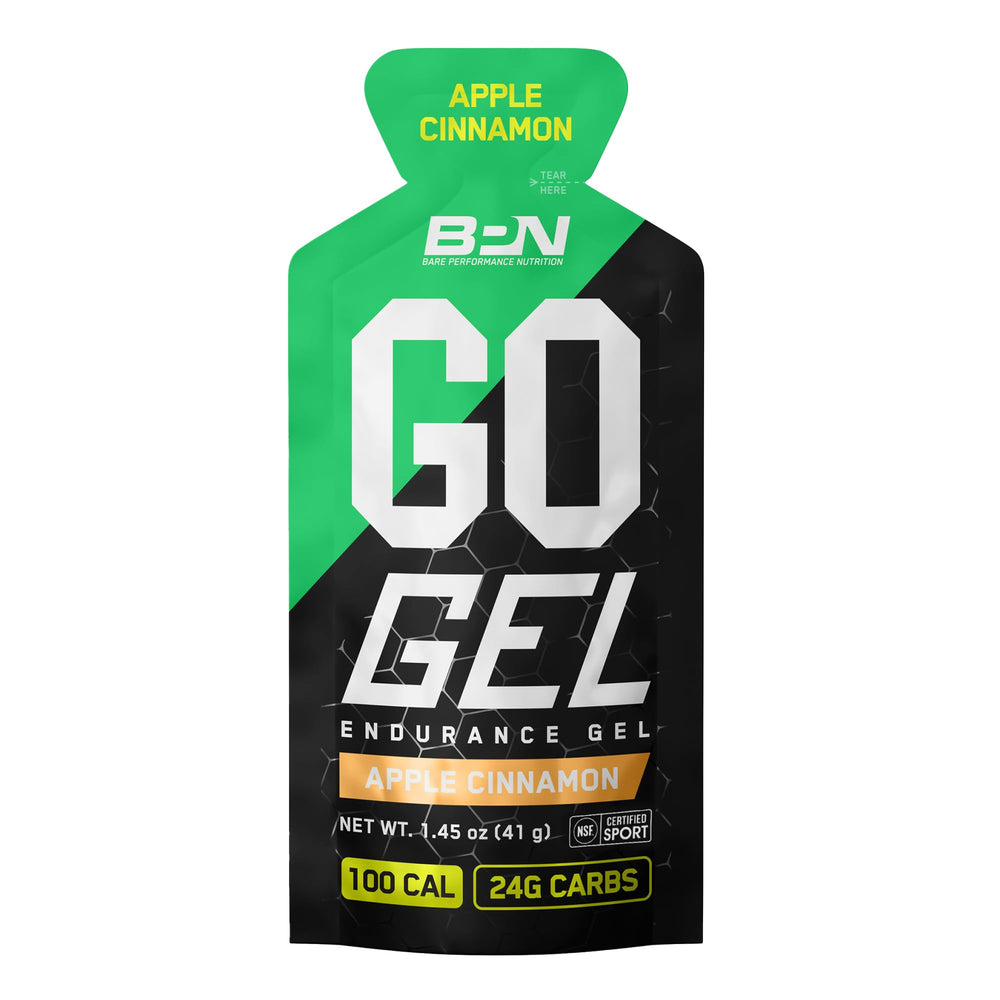 Close-up of BPN Go Gel Endurance Apple Cinnamon gel