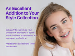 Comfortable elastic color ties for braces