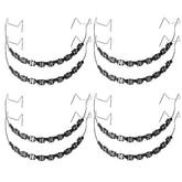 Four pairs of black braces fake for orthodontic teaching