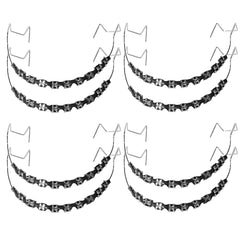 Four pairs of black braces fake for orthodontic teaching