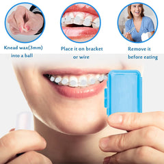 Individual braces wax strips for braces wearers