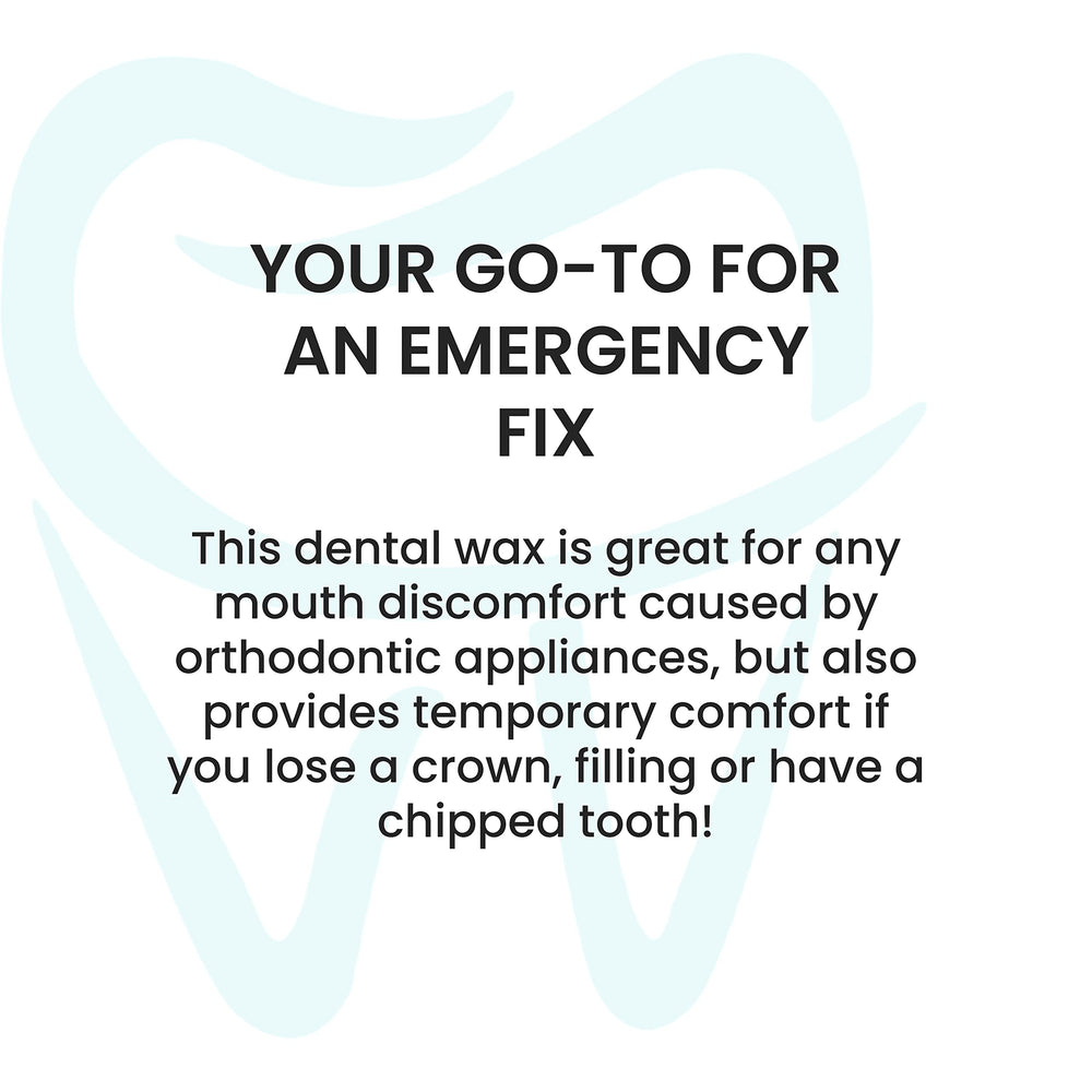 Emergency dental wax for temporary relief before dentist appointment