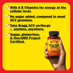 90-capsule Bragg ACV Capsules bottle with B-12 labeled